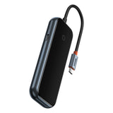Baseus AcmeJoy HUB 4-port (USB-C til 1x USB-C PD&Data/3x USB3.0) mørk grå (WKJZ010013)