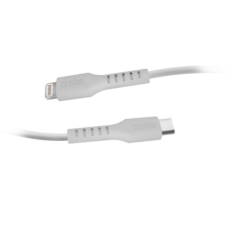 SBS TECABLELIGTC1W Lightning kabel 1 m Hvid