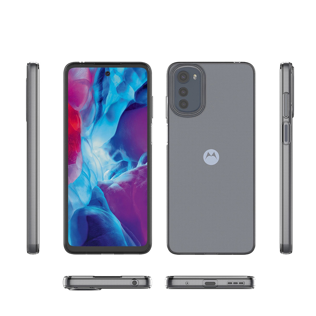 Ultra Clear 0,5 mm æske til Motorola Moto E32 tynd omslag gennemsigtig