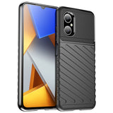 Thunder Case Xiaomi Poco M4 5G silikone rustning case sort