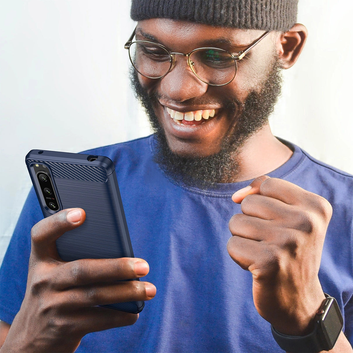 Thunder Case Xiaomi Poco M4 5G silikone rustning case blå