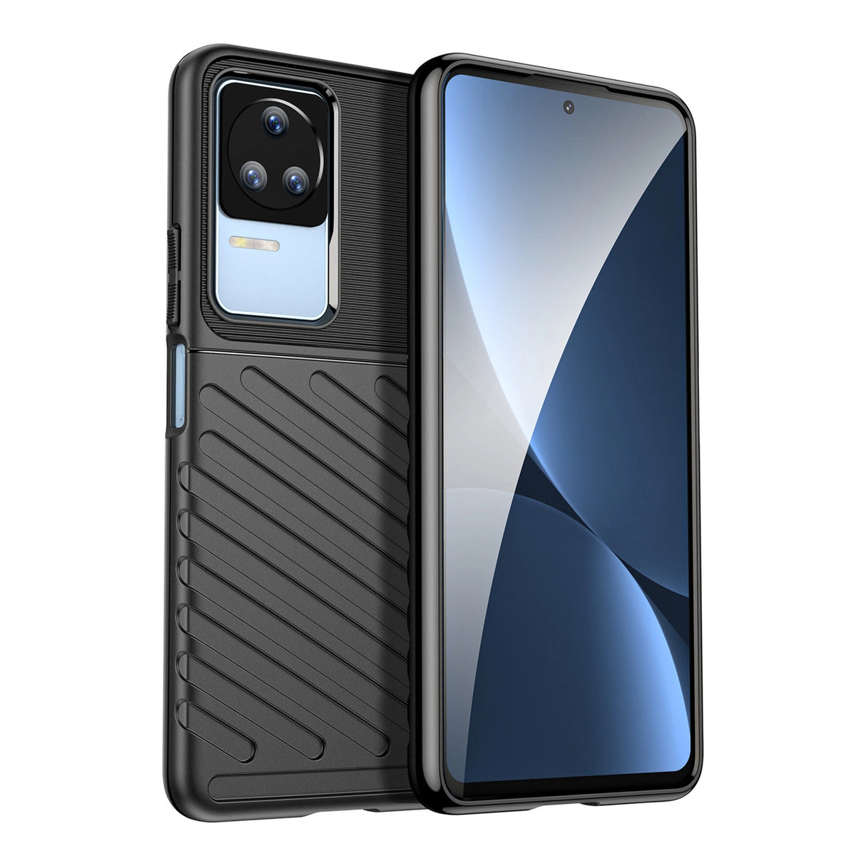 Thunder Case til Xiaomi Poco F4 5G silikone rustning case sort