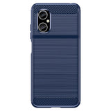 Carbon Case Cover til Xiaomi Redmi Note 11E / Redmi 10 5G / Redmi 10 Prime + 5G / Poco M4 5G Fleksibel silikone Carbon Cover Blå