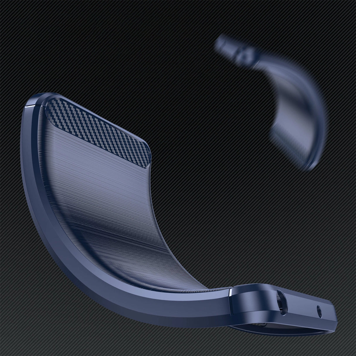 Carbon Case Cover til Xiaomi Redmi Note 11E / Redmi 10 5G / Redmi 10 Prime + 5G / Poco M4 5G Fleksibel silikone Carbon Cover Blå