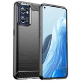 Carbon Case til Realme Narzo 50 5G fleksibelt silikone carbon cover sort