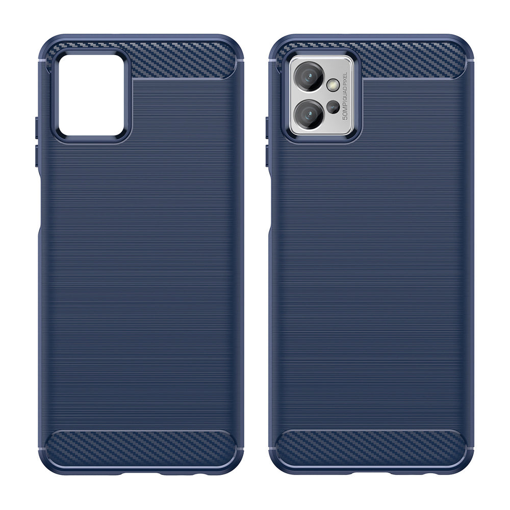 Carbon Case for Realme C35 fleksibelt silikone carbon cover sort