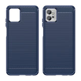 Carbon Case til Realme C35 fleksibelt silikone carbon cover sort