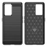 Carbon Case til Realme GT Neo 3 fleksibelt silikon carbon cover sort