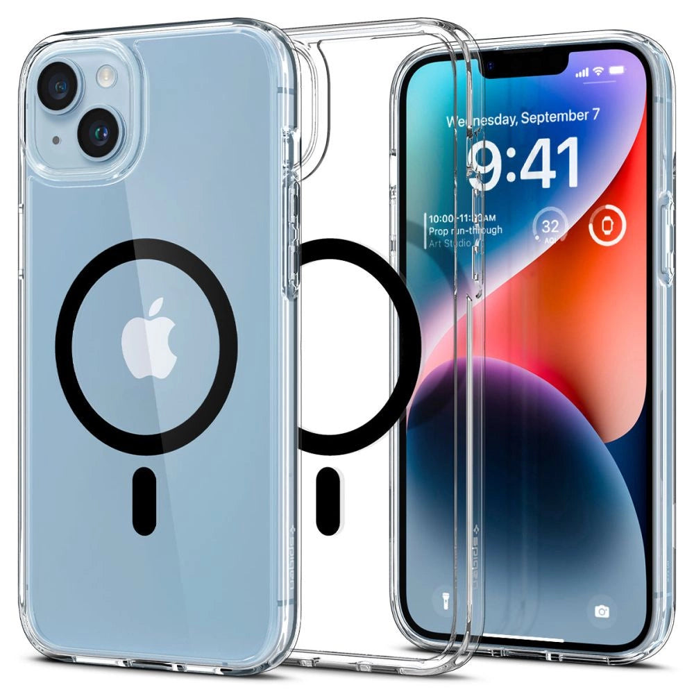 Spigen Ultra Hybrid Mag Case med MagSafe til iPhone 14 Plus - klar sort