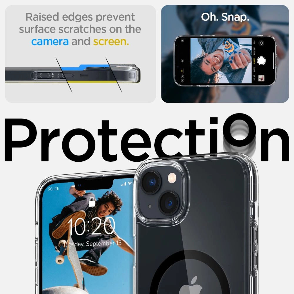 Spigen Ultra Hybrid Mag Case med MagSafe til iPhone 14 Plus - klar sort
