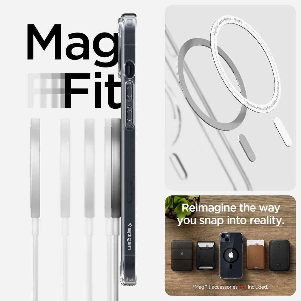 Spigen Ultra Hybrid Mag Case med MagSafe til iPhone 14 Plus - klar sort