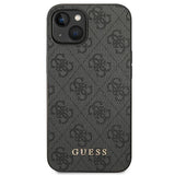 Guess GUHCP14SG4GFGR iPhone 14 6,1" szary/grå hard case 4G Metal Gold Logo