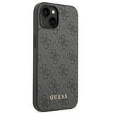 Guess GUHCP14SG4GFGR iPhone 14 6,1" szary/grå hard case 4G Metal Gold Logo
