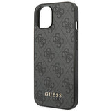 Guess GUHCP14SG4GFGR iPhone 14 6,1" szary/grå hard case 4G Metal Gold Logo