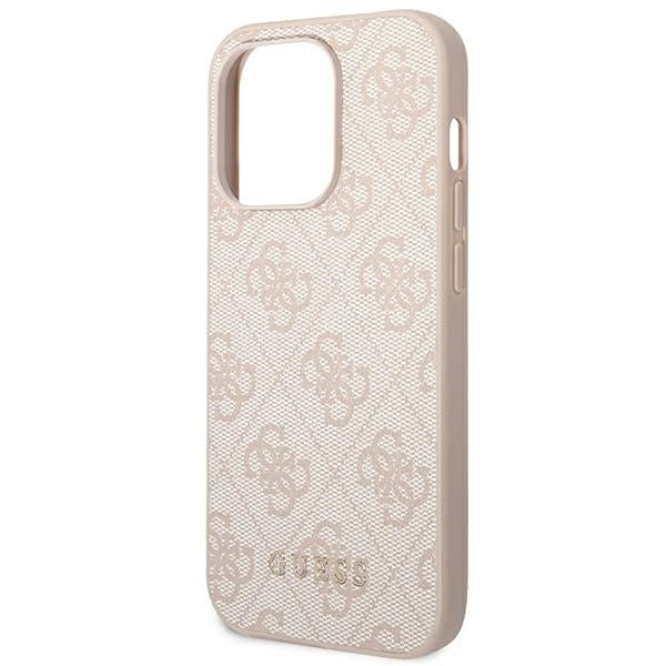 Guess GUHCP14XG4GFPI iPhone 14 Pro Max 6,7" rosa/rosa hårdkasse 4G Metal Gold Logo