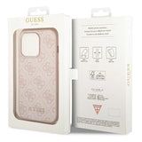 Guess GUHCP14XG4GFPI iPhone 14 Pro Max 6,7" rosa/rosa hårdkasse 4G Metal Gold Logo