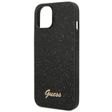 Guess GUHCP14MHGGSHK iPhone 14 Plus 6,7" sort/sort hårdkasse Glitter Script