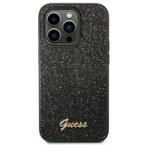 Guess GUHCP14LHGGSHK iPhone 14 Pro 6,1" sort/sort hårdkasse Glitter Script