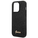 Guess GUHCP14LHGGSHK iPhone 14 Pro 6,1" sort/sort hårdkasse Glitter Script