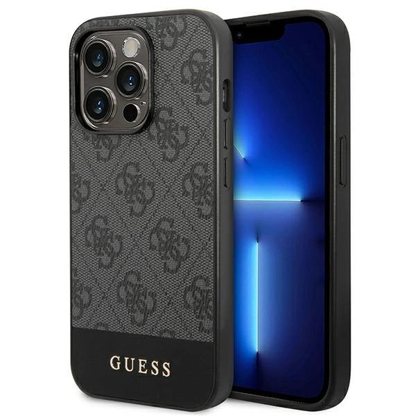 Guess GUHCP14XG4GLGR iPhone 14 Pro Max 6.7" grå/grå hardcase 4G Stripe Collection