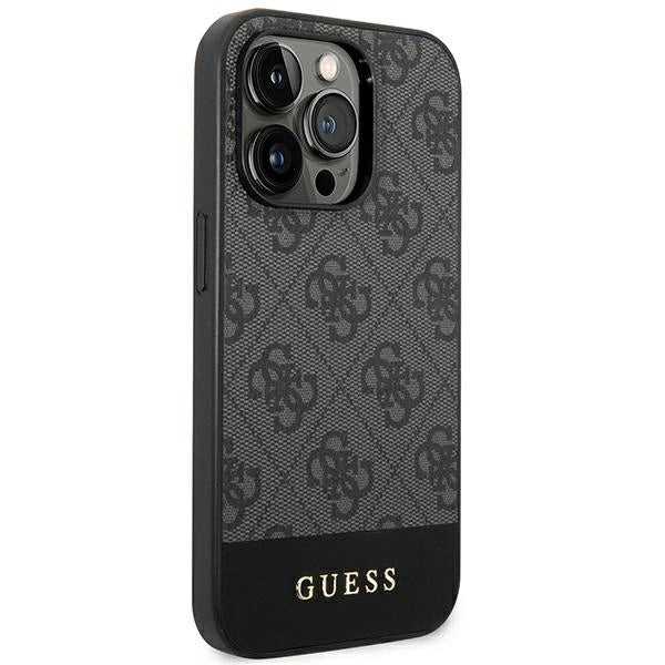 Guess GUHCP14XG4GLGR iPhone 14 Pro Max 6.7" grå/grå hardcase 4G Stripe Collection