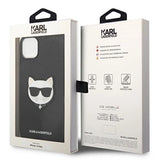 Karl Lagerfeld KLHCP14MSAPCHK iPhone 14 Plus 6,7" Hardcase sort Saffiano Choupette Head Patch