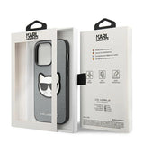 Karl Lagerfeld KLHCP14XSAPCHG iPhone 14 Pro Max 6,7" hårdkasse srebrny/silver Saffiano Choupette Head Patch