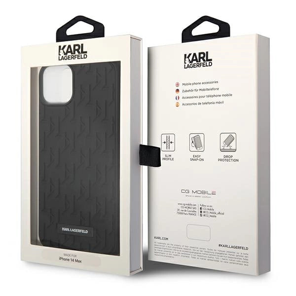 Karl Lagerfeld KLHCP14MRUPKLPK iPhone 14 Plus 6,7" hårdkasse sort 3D-monogram