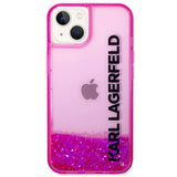 Karl Lagerfeld KLHCP14MLCKVF iPhone 14 Plus 6,7" Rosé/rosa hårdkasse Liquid Glitter Elong
