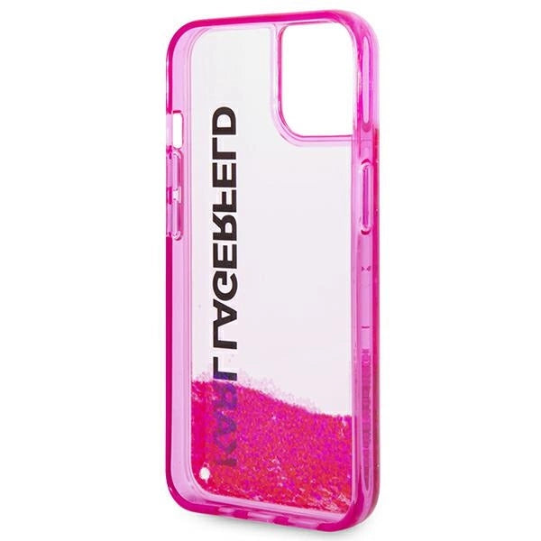 Karl Lagerfeld KLHCP14MLCKVF iPhone 14 Plus 6,7" Rosé/rosa hårdkasse Liquid Glitter Elong