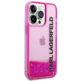 Karl Lagerfeld KLHCP14LLCKVF iPhone 14 Pro 6,1" rosa/rosa hårdkasse Liquid Glitter Elong