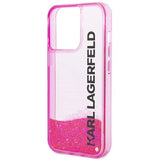 Karl Lagerfeld KLHCP14LLCKVF iPhone 14 Pro 6,1" rosa/rosa hårdkasse Liquid Glitter Elong
