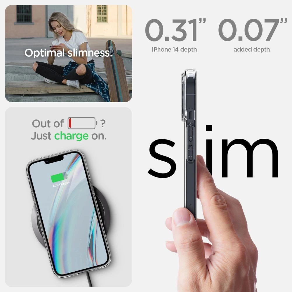 Spigen Crystal Case og tempereret glas sæt til iPhone 14 Plus - Clear