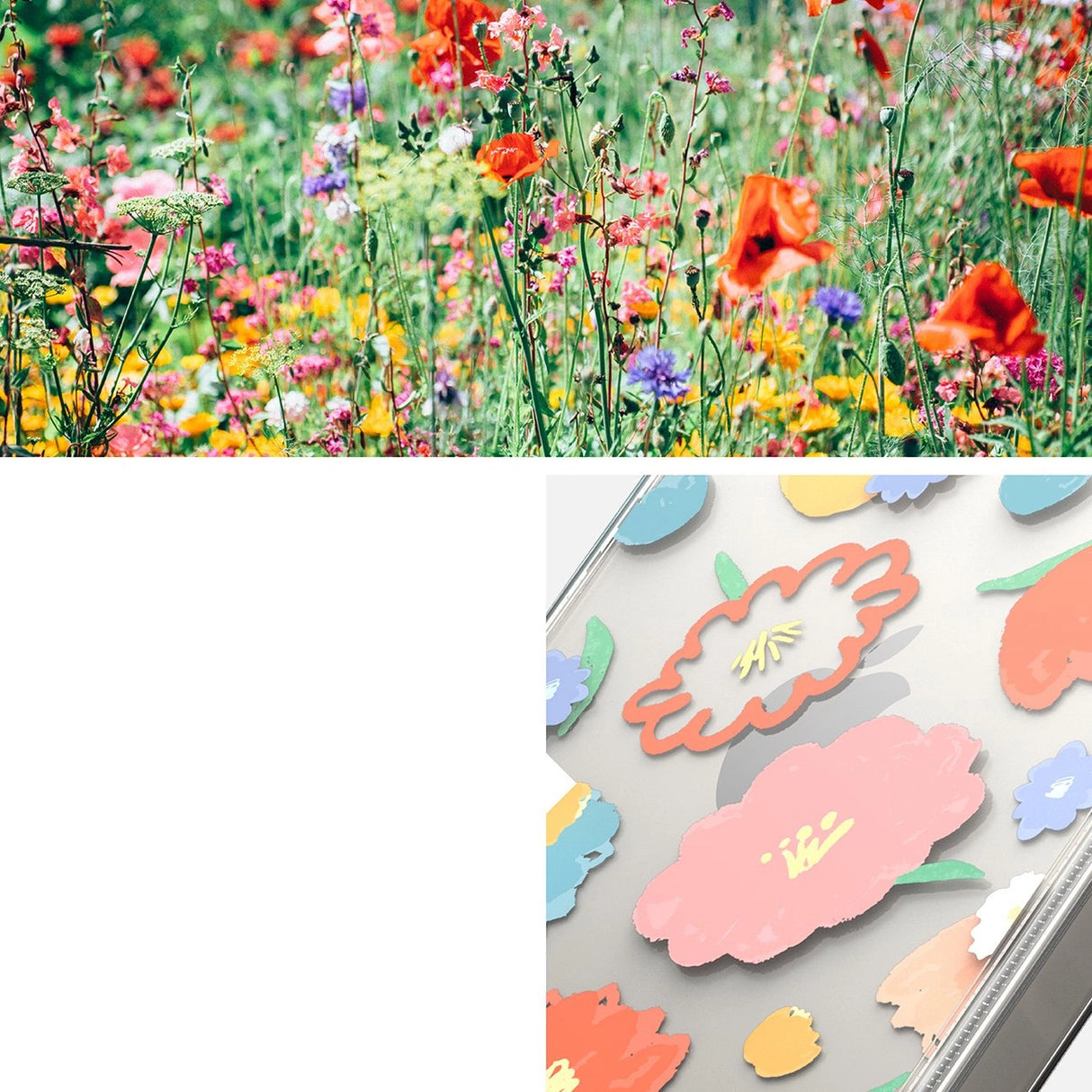 Ringke Fusion Design Armored Sleeve Cover med Gel Frame til iPhone 14 Plus gennemsigtig (Floral) (FD637E31)