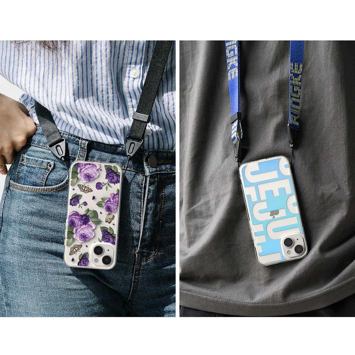 Ringke Fusion Design Armored Case Cover med Gel Frame til iPhone 14 Plus gennemsigtig (Purple rose) (FD637E29)