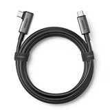 Grøn US551 vinklet USB-C - USB-C PD kabel 60W 3A 5Gb/s 5m - sort