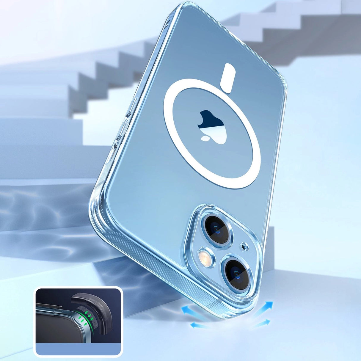 Ugreen LP642 Classy Clear Magnetisk beskyttelsesfoder Magnetisk gelfoder til iPhone 14 Plus gennemsigtig (MagSafe kompatibel) (90935)