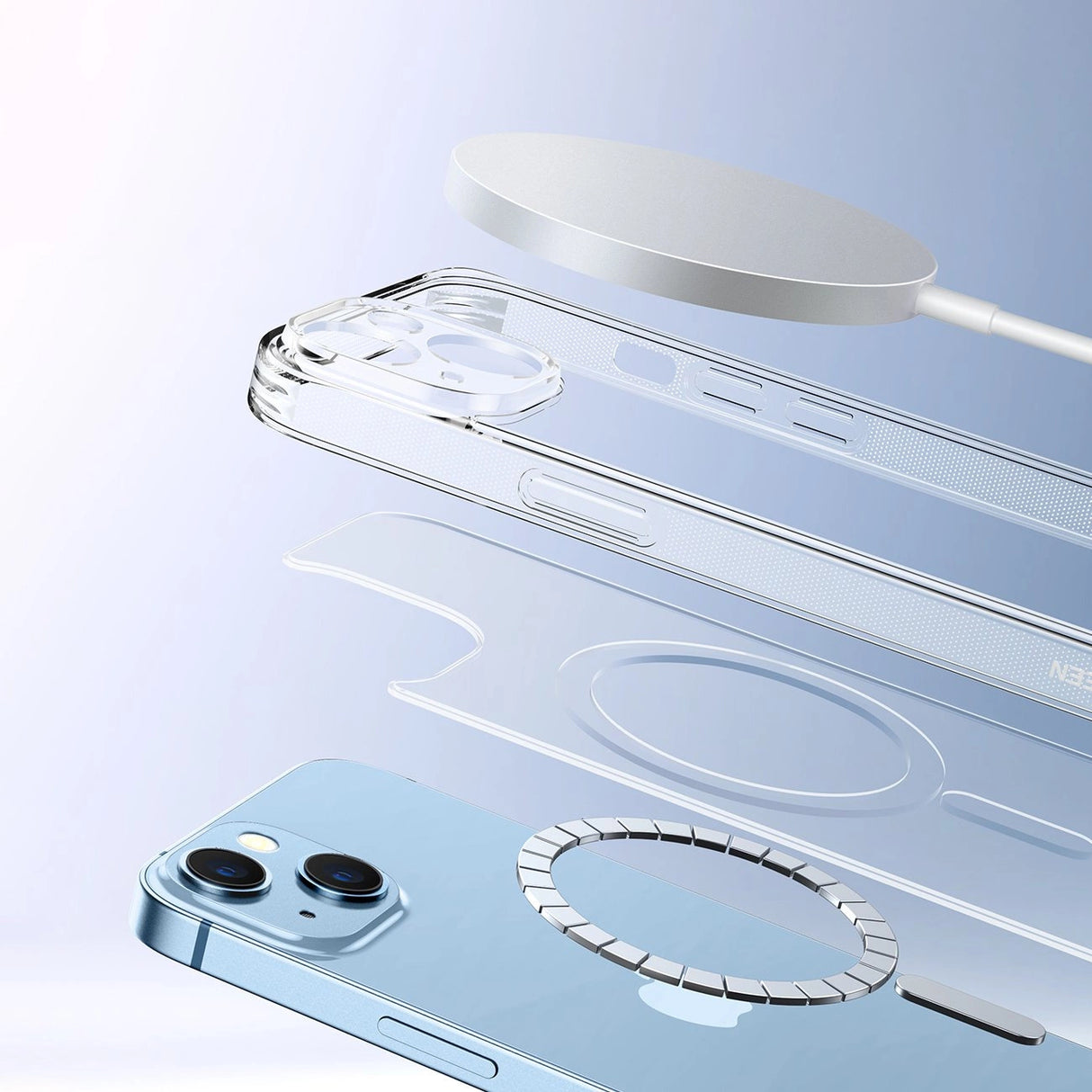 Ugreen LP642 Classy Clear Magnetisk beskyttelsesfoder Magnetisk gelfoder til iPhone 14 Plus gennemsigtig (MagSafe kompatibel) (90935)
