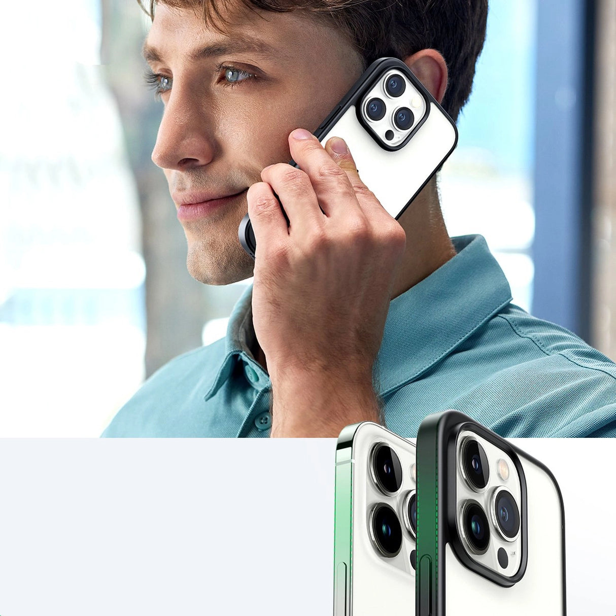 Ugreen LP635 Kickstand Protective Case Hard Cover med Gel Frame og Indbygget Stativ til iPhone 14 Pro Black (90926)
