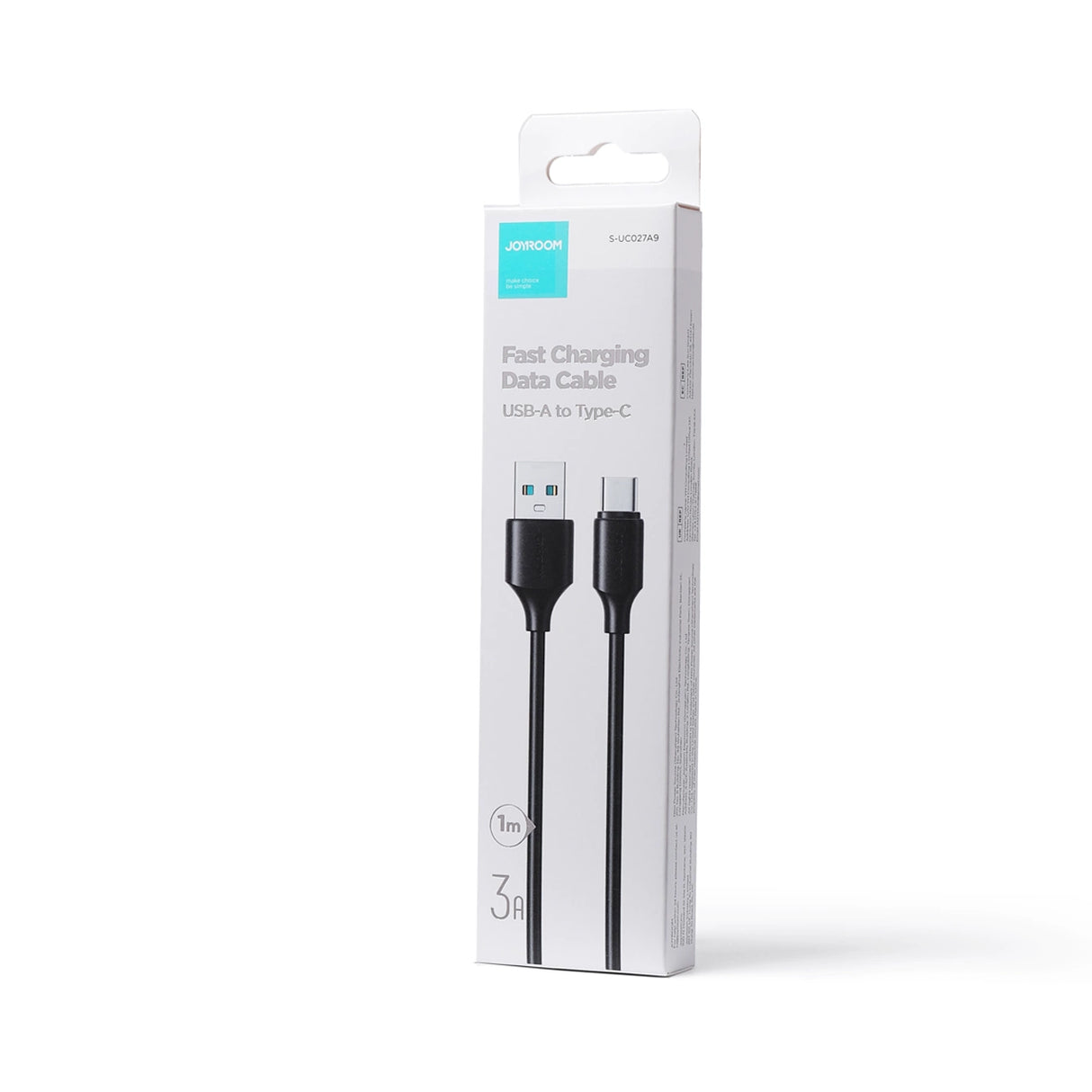 Joyroom langvarige serie A9 USB-A / USB-C 3A kabel 1m - sort