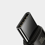 Baseus Tungsten Gold USB-A til USB-C kabel 480Mb/s 100W 1m sort (CAWJ000001)