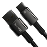 Baseus Tungsten Gold USB-A til USB-C kabel 480Mb/s 100W 1m sort (CAWJ000001)