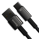 Baseus Tungsten Gold USB-A to USB-C Cable 480Mb/s 100W 2m Black (CAWJ000101)