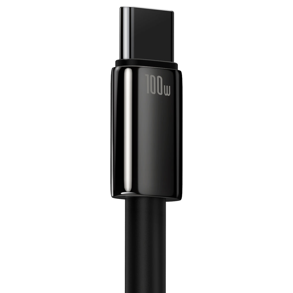 Baseus Tungsten Gold USB-A to USB-C Cable 480Mb/s 100W 2m Black (CAWJ000101)