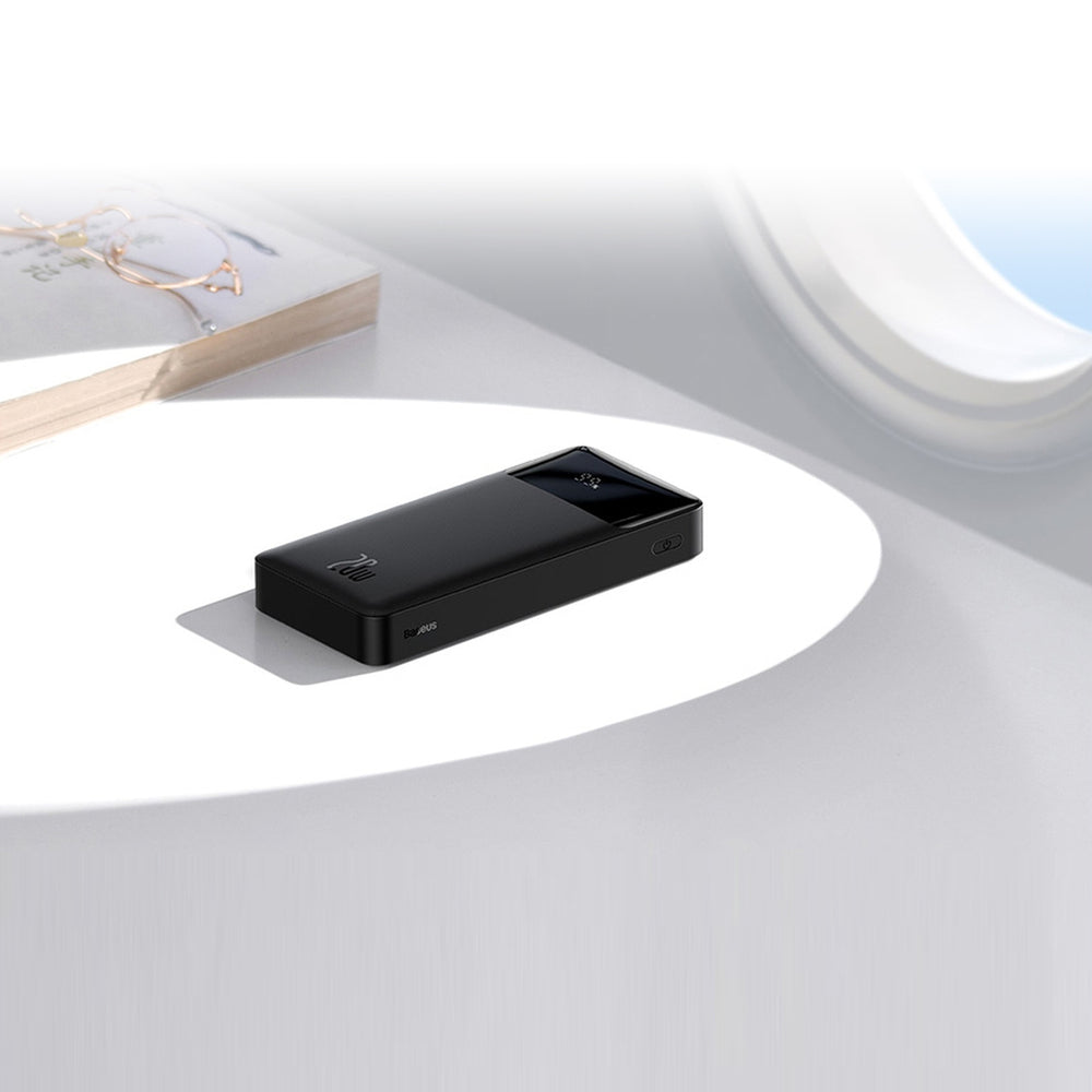 Baseus Bipow Fast Charging Power Bank 10000mAh 20W sort (Overseas Edition) + USB-A - Micro USB 0,25m sort kabel (PPBD050301)
