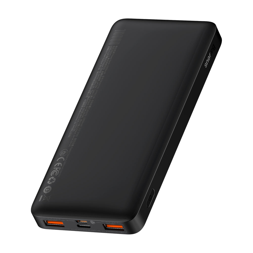 Baseus Bipow Fast Charging Power Bank 10000mAh 20W sort (Overseas Edition) + USB-A - Micro USB 0,25m sort kabel (PPBD050301)