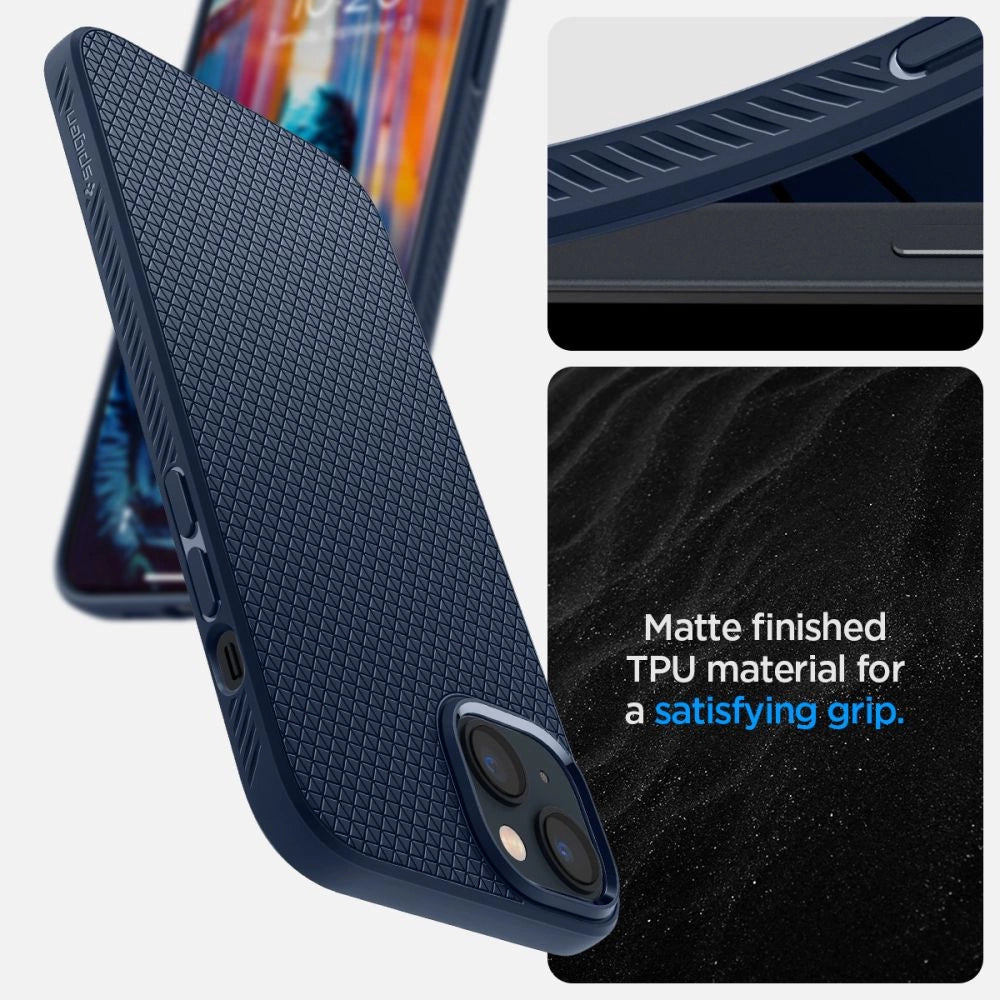 Spigen Liquid Air Case til iPhone 14 Plus - Blå