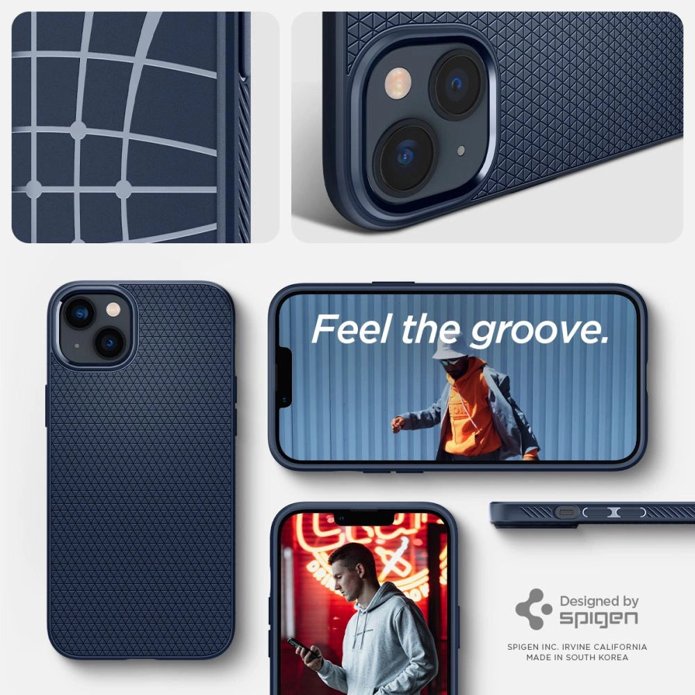 Spigen Liquid Air Case til iPhone 14 Plus - Blå