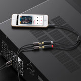 Ugreen audio adapter jack 3,5 mm mandlig til 2xRCA kvindelig kabel 0,25m grå (AV109)