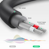 Ugreen audio adapter jack 3,5 mm mandlig til 2xRCA kvindelig kabel 0,25m grå (AV109)